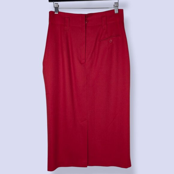 Mondi Red Pencil Skirt - Picture 7 of 10